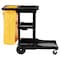 Rubbermaid Commercial Multi-Shelf Cleaning Cart, Three-Shelf, 20w x 45d x 38-1/4h, Black FG617388BLA - alternate 3
